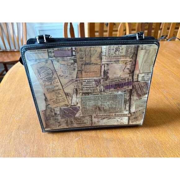 Vintage Prezzo NYC Design Shoulder Bag With Travel & Postcard Collage - Picture 3 of 6